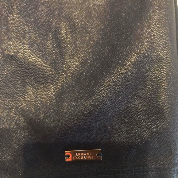 Armani Exchange leather look Purple Top M - Picture 3 of 4